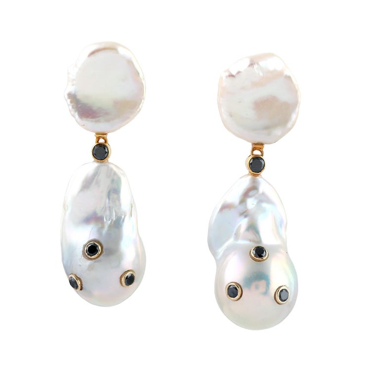 celine baroque pearl earrings