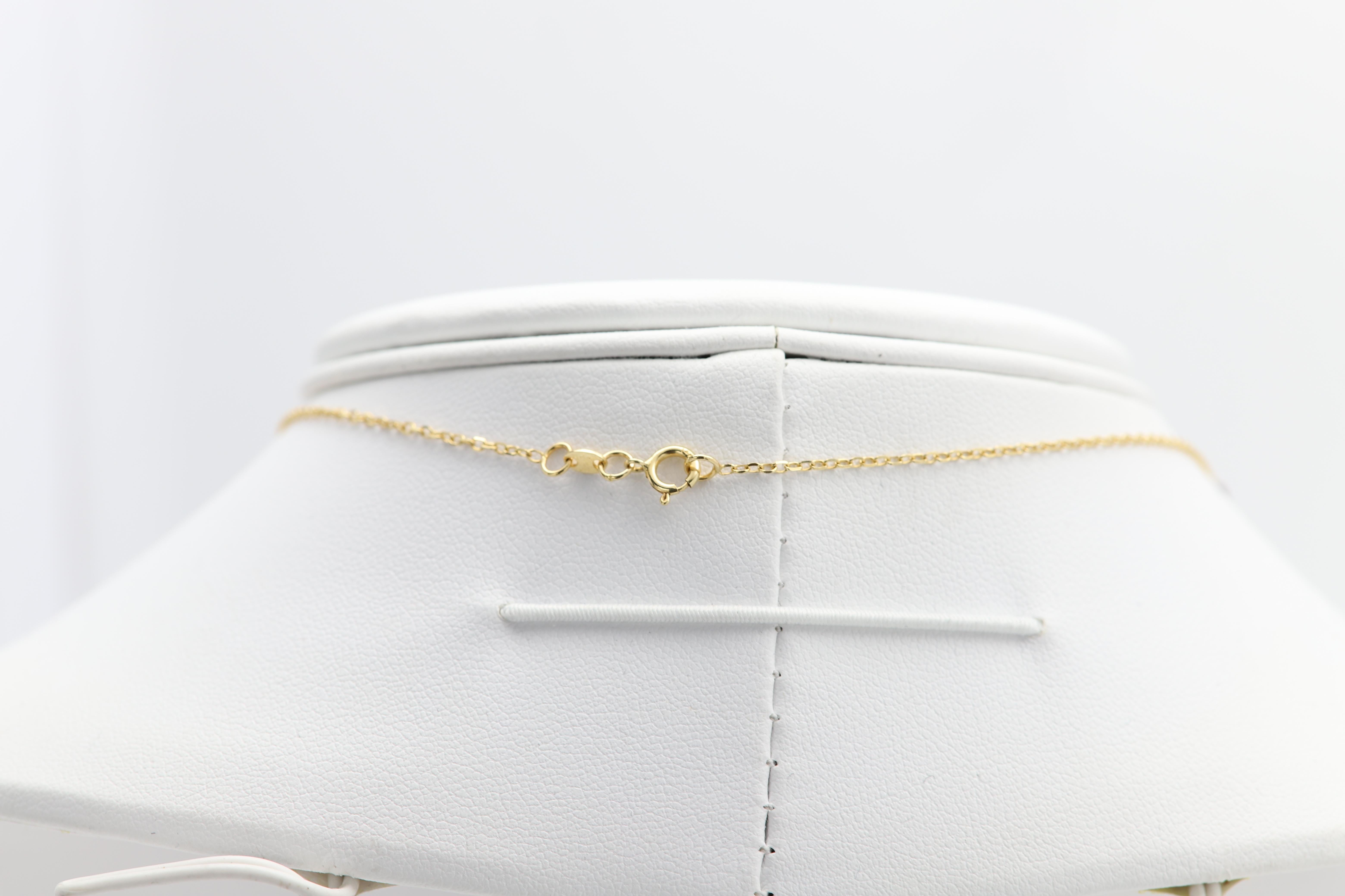 Dangle Granat-Halskette Perlen 14 Karat Gelbgold baumelnde Perlen natürliche Edelsteine 008 im Zustand „Neu“ im Angebot in Brooklyn, NY