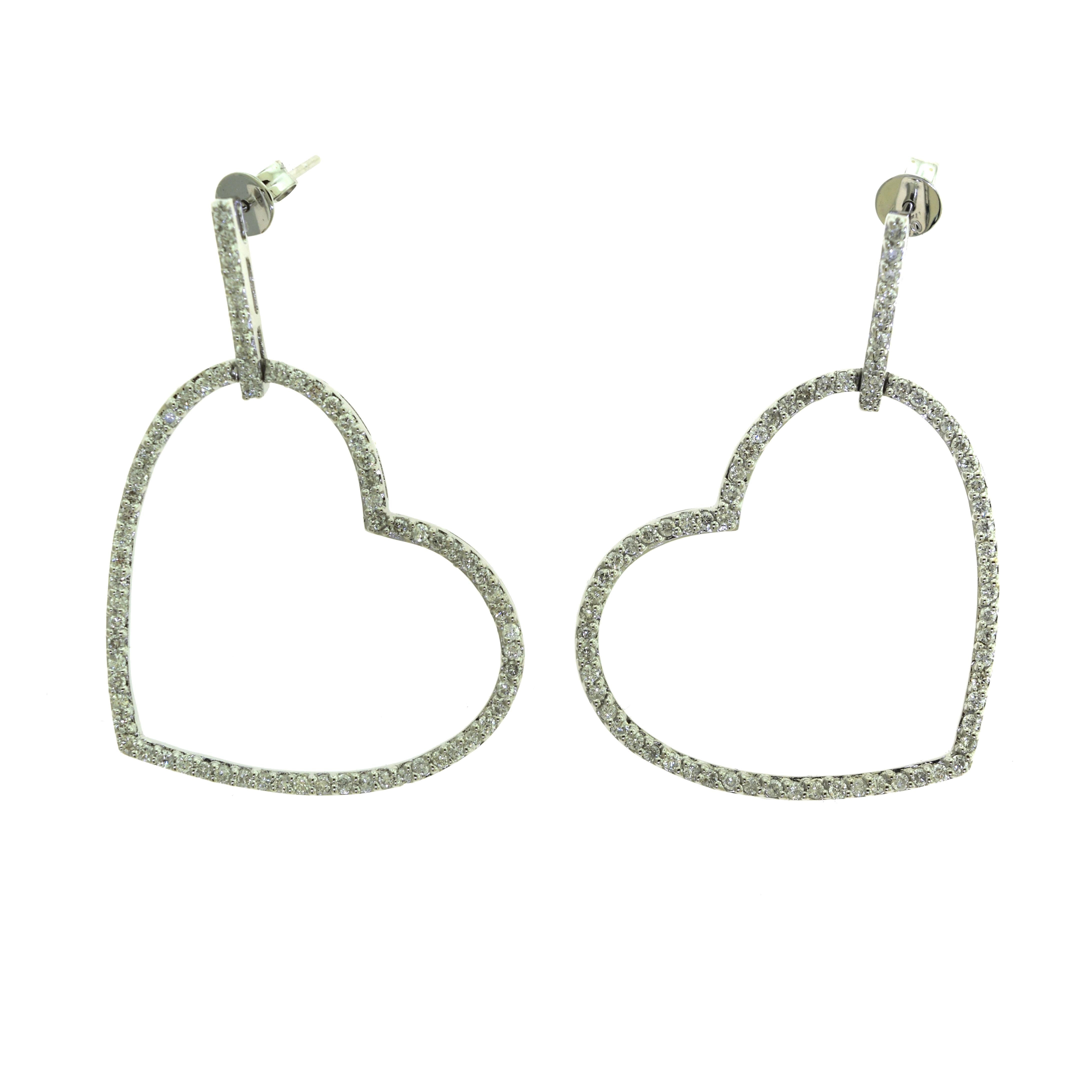 Brilliance Jewels, Miami
Questions? Call Us Anytime!
786,482,8100

Style: Heart Dangle Earrings 

Metal: White Gold 

Stones: Round Diamonds

Diamond Color: G-H

Diamond Clarity: VS

Total Carat Weight: Approx. 1.9 ct (0.95 ct each)  

Total Item