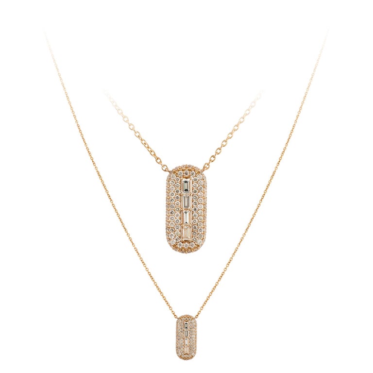 DREAM NECKLACE PINK GOLD FULL DIAMOND
