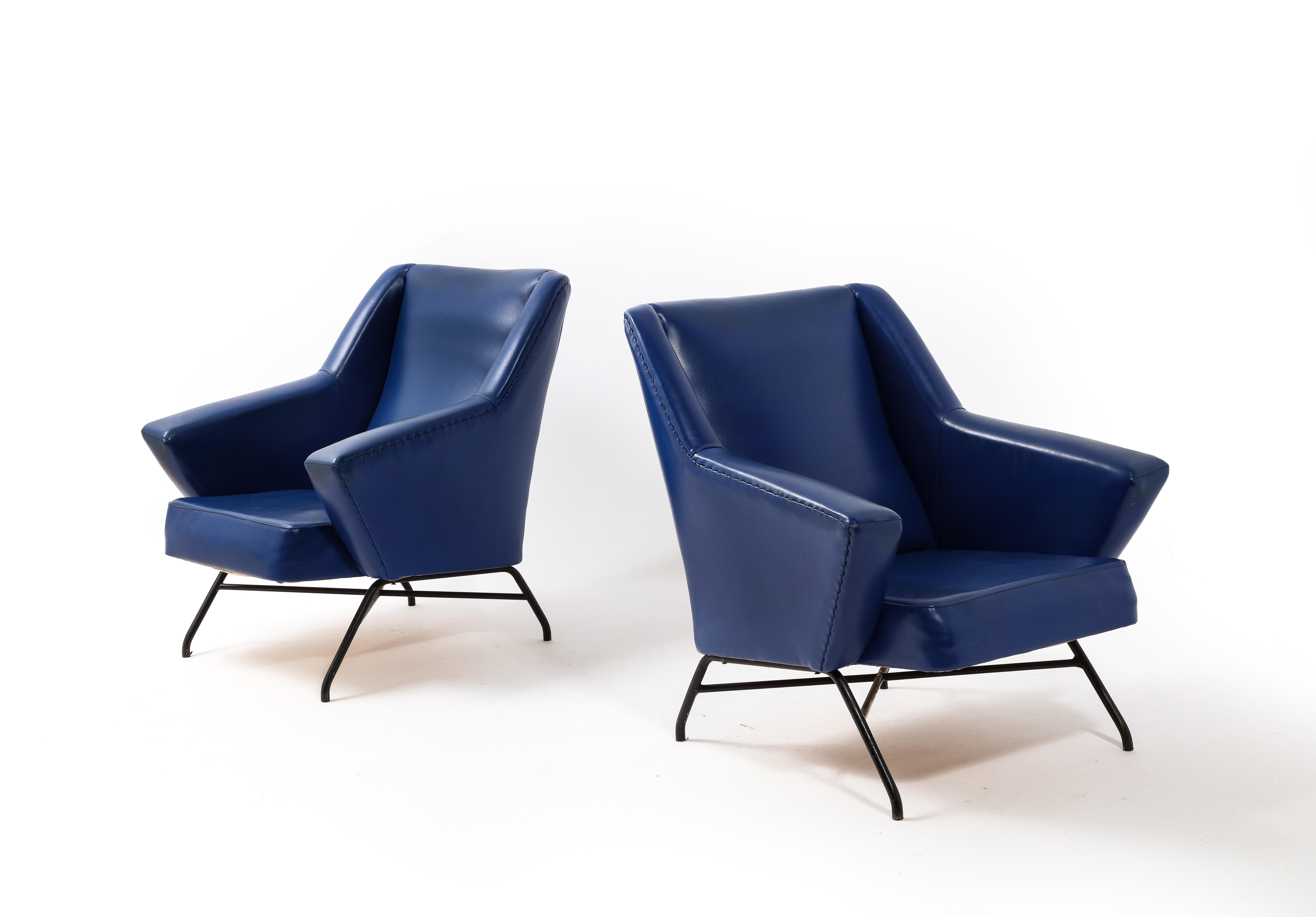 Dangles & DeFrance Armchairs, France 1950s For Sale 1
