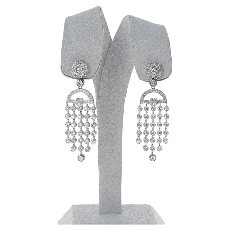 Dangling Diamond Cocktail Earrings, 14k For Sale at 1stDibs