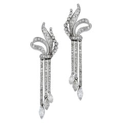 Boucles d'oreilles pendantes diamant