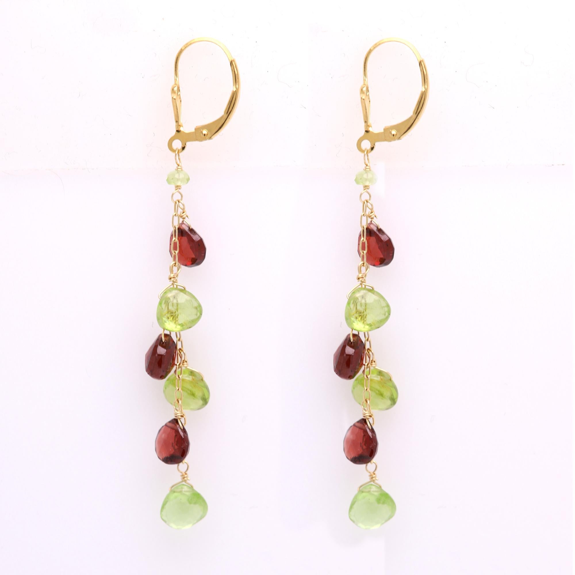 dangling gem earrings