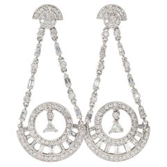 Dangling Earrings w/ Multi Shaped Diamonds.  D2.25ct.t.w.
