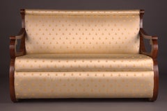 Danhauser Sofa in Viennese Biedermeier Style, Mahogany Veneer on Beechwood