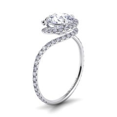 Danhov Abbraccio Award Winning Swirl Diamond Engagement Ring 'AE-100'
