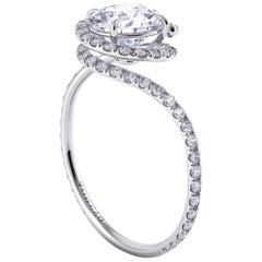 Danhov Abbraccio Award Winning Swirl Diamond Engagement Ring 'AE-100'