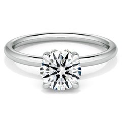 Danhov Classico Engagement Ring in 14k White Gold with 1 carat natural diamond
