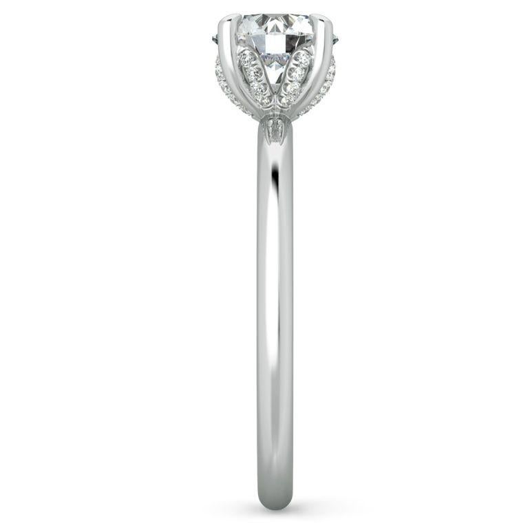 For Sale:  Danhov Classico Engagement Ring in 14k White Gold with 1 carat natural diamond  3