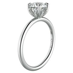 Danhov Bague de fiançailles Classico en or blanc 14 carats avec diamant naturel de 1 carat 