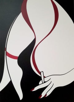 Zeitgenössische norwegische Kunst von Dani André Skogfelt - Red Caprice Part One