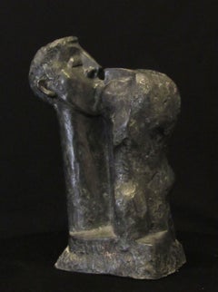 Daniel Kafri, "Kiss", 1990, bronze sculpture, 27x17x10 cm