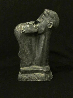 Daniel Kafri, "Kiss", 1990, sculpture en bronze, 27x17x10 cm