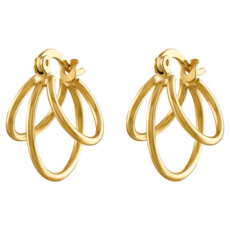Dani Earrings with Yellow Gold Vermeil For Sale at 1stDibs
