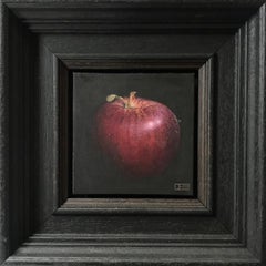 Tiefroter Apfel, Dani Humberstone, Original-Ölgemälde, Stilllebenkunst, Realismus