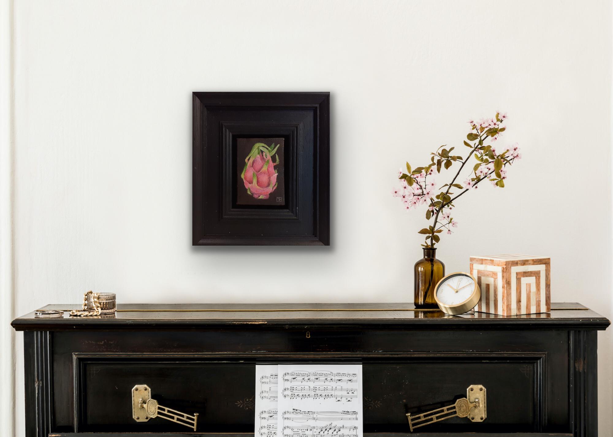 Pocket Dragonfruit by Dani Humberstone,  Contemporary oil painting, original art - Painting by Dani Humberstone 