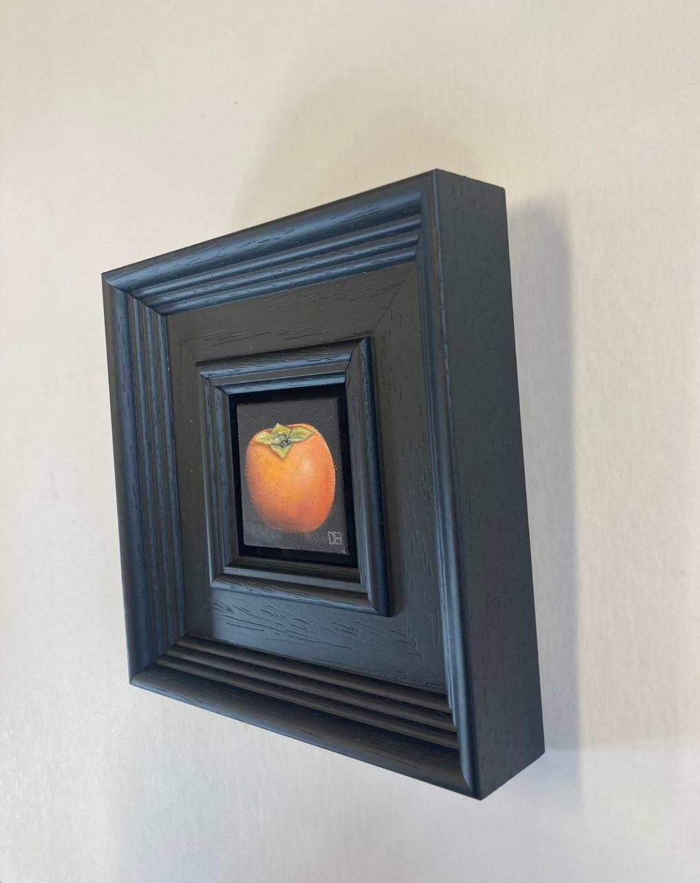 Pocket Persimmon Fruit by Dani Humberstone, Still life, Small Scale Oil Painting For Sale 1