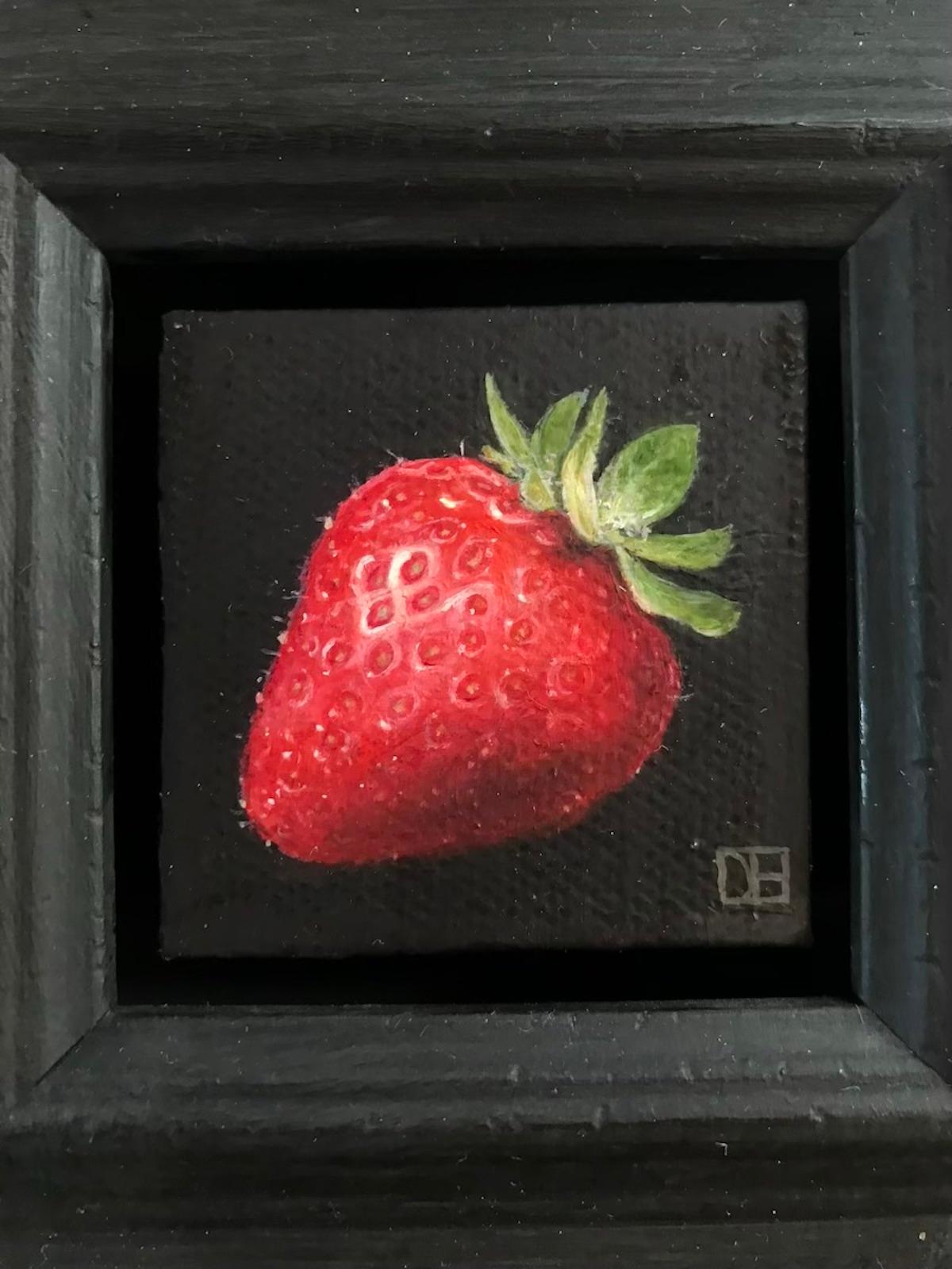 Peinture de nature morte contemporaine « Pocket Strawberry » de Dani Humberstone en vente 1