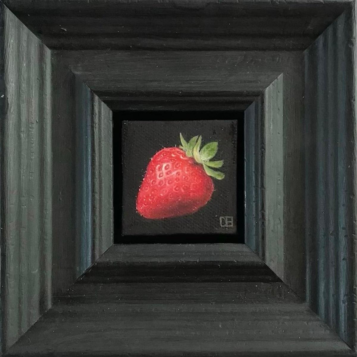 Landscape Painting Dani Humberstone  - Peinture de nature morte contemporaine « Pocket Strawberry » de Dani Humberstone