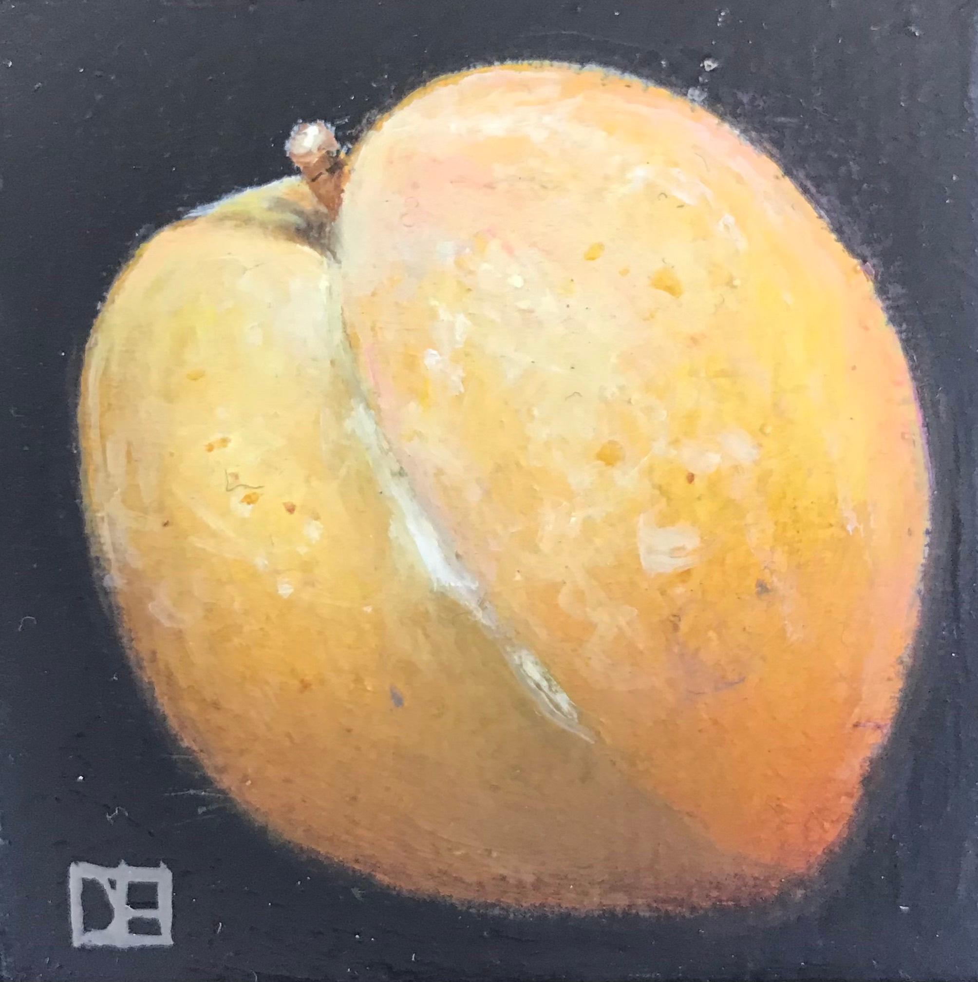 Pocket Yellow Plum by Dani Humberstone, Small Scale Art, Realist, Still life For Sale 1
