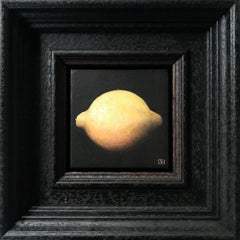 Very Yellow Lemon, Dani Humberstone, Contemporary still life, Oil painting 