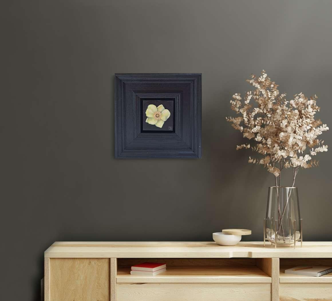 Anemone Giallo Pocket Painting c, quadro originale, pittura ad olio, floreale, Nature 2