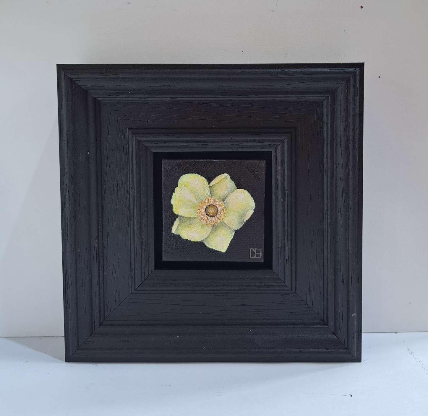 Anemone Giallo Pocket Painting c, quadro originale, pittura ad olio, floreale, Nature 5