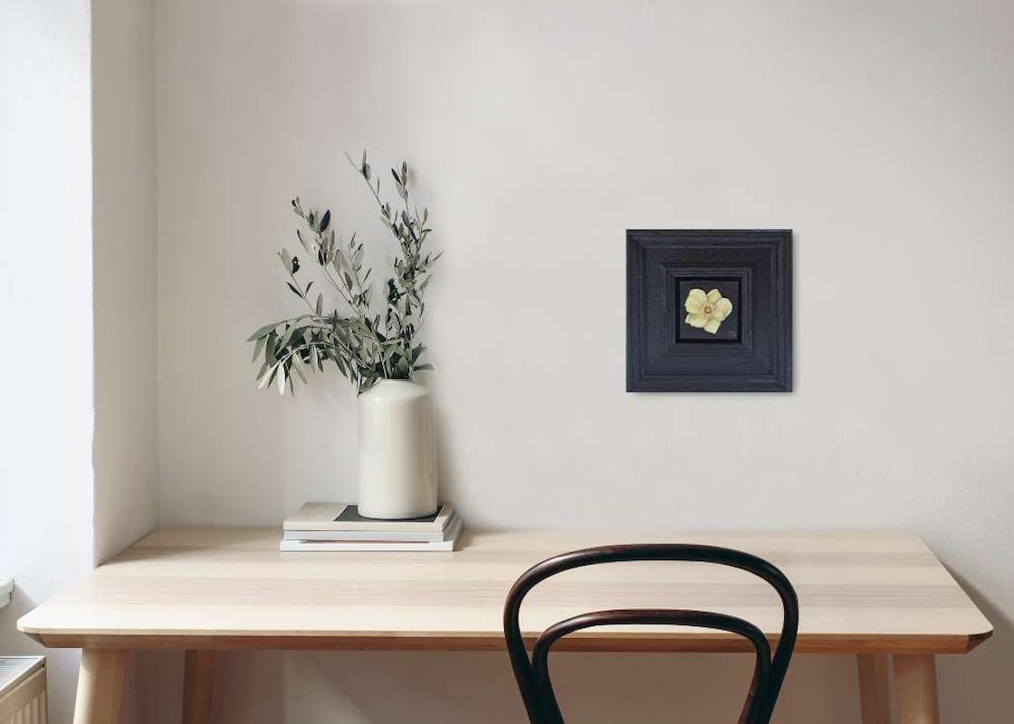 Anemone Giallo Pocket Painting c, quadro originale, pittura ad olio, floreale, Nature 7