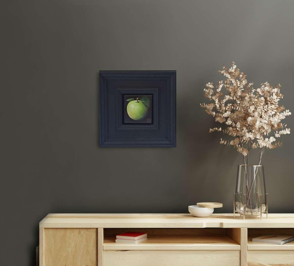 Pittura tascabile Greene & Greene (croccante), natura morta, dolce originale - Painting Contemporaneo di Dani Humberstone