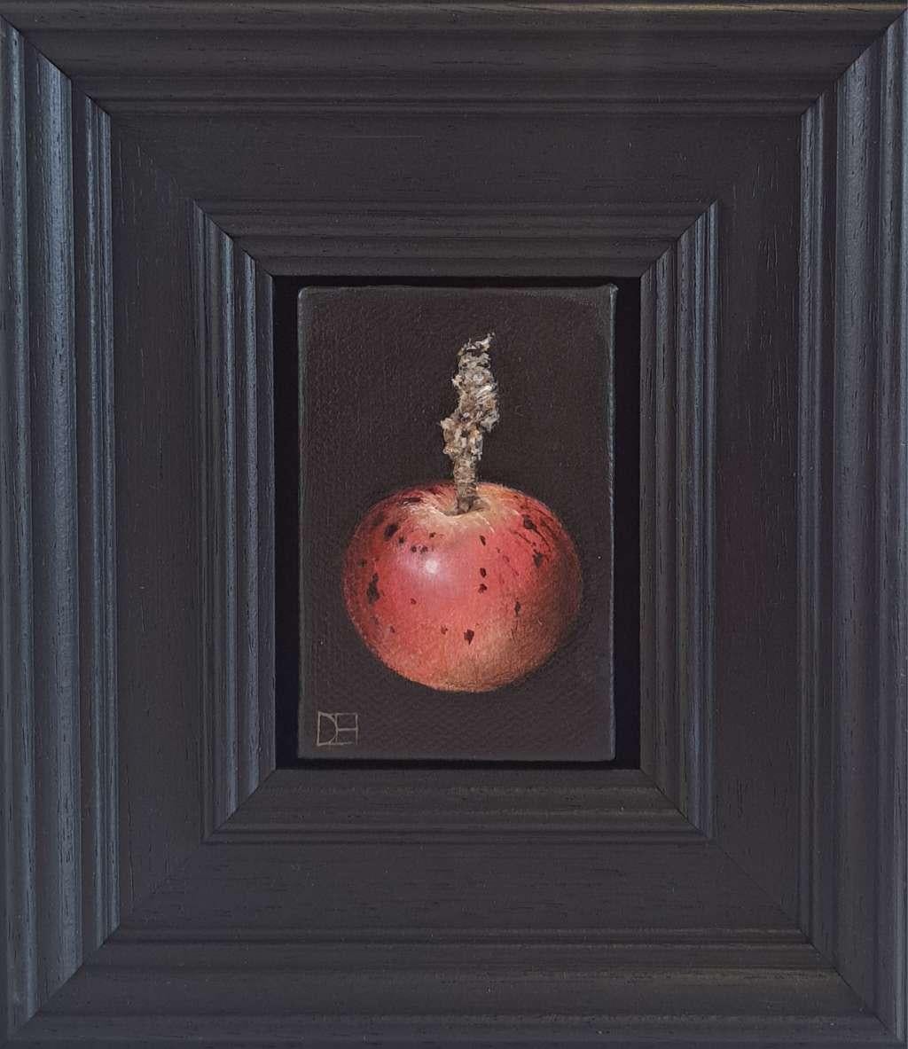 Pittura di mela rossa Wild Pocket, pittura originale, natura morta - Painting di Dani Humberstone