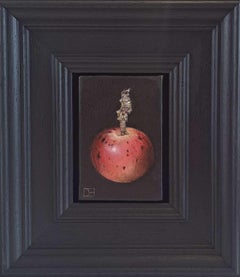 Apple Red Wild Pocket Painting, original painting, still-life