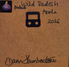 Apple Wild Redish Pocket Painting, original painting, still life