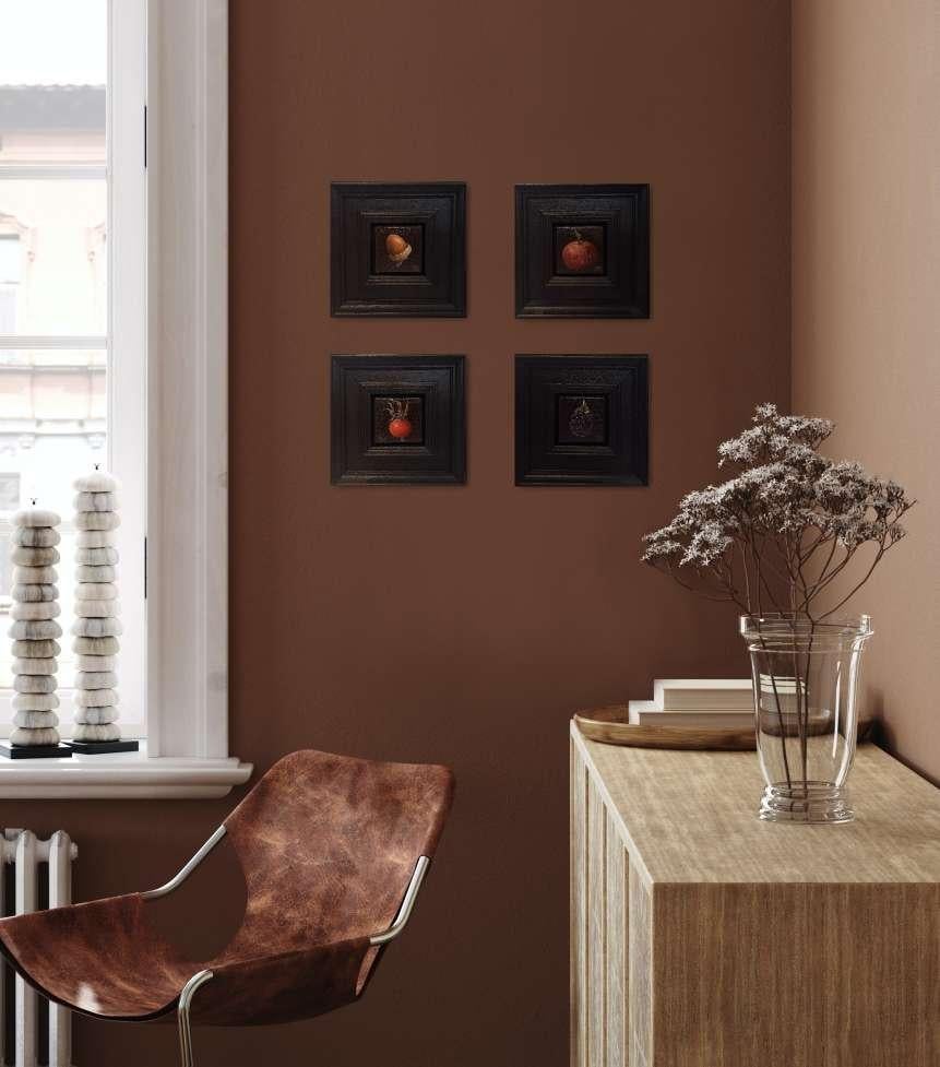 Collection'S: Mela selvatica tascabile, Pittura originale, Arte della frutta, Mela - Landscape Painting Nero di Dani Humberstone