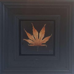 Autumn Leaf Pocket Painting 5c, original painting, still-life