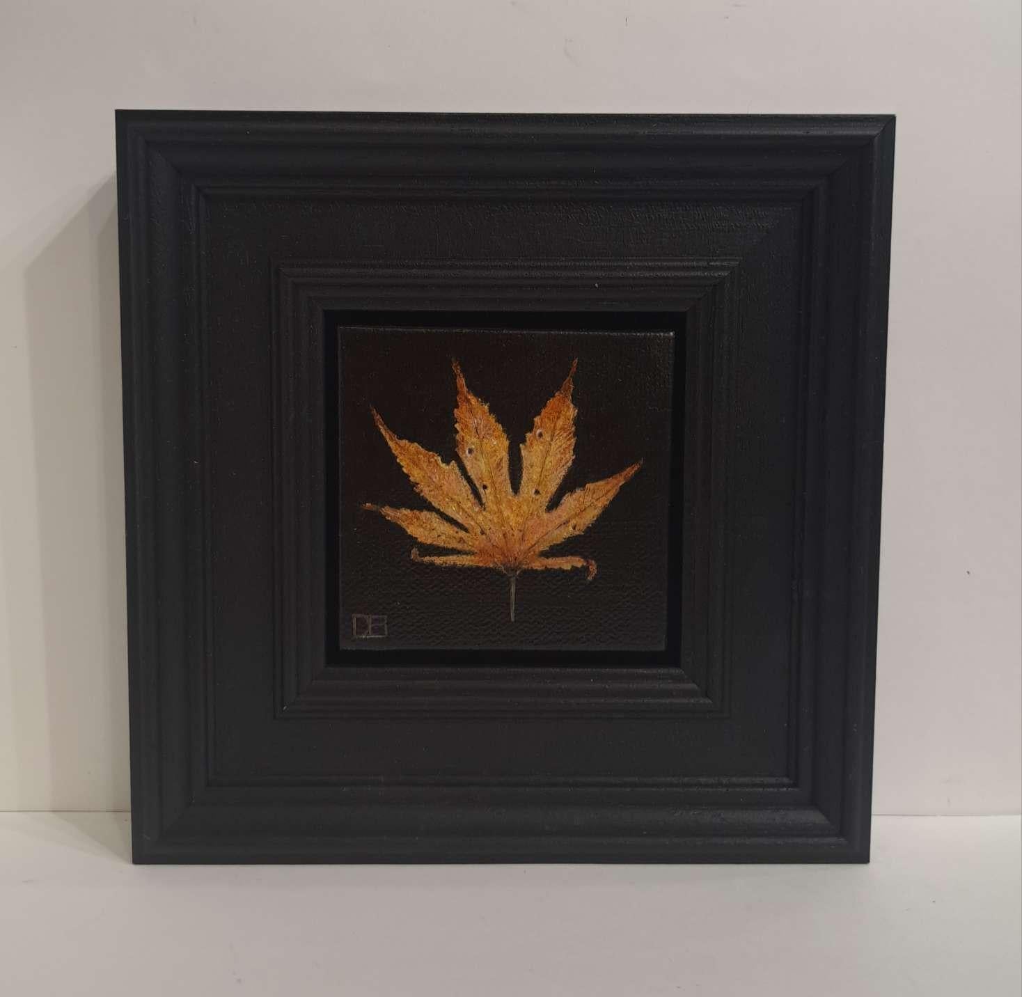 Autumn Leaf Pocket Painting 7Ac, original painting, still-life For Sale 3