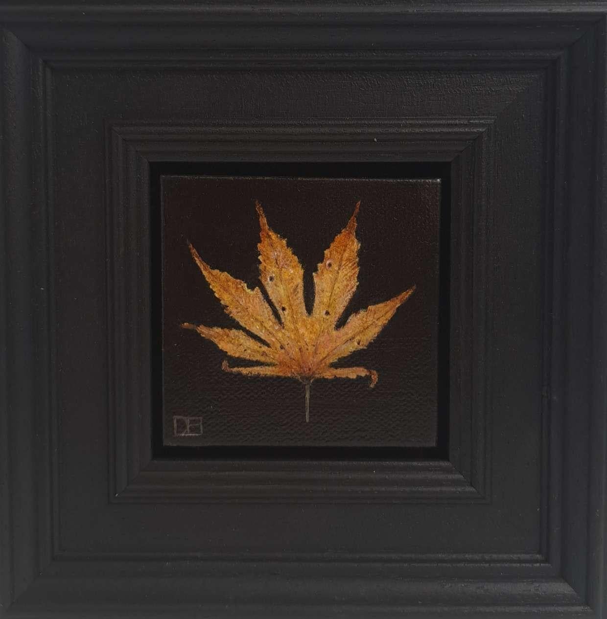 Dani Humberstone Still-Life Painting - Autumn Leaf Pocket Painting 7Ac, original painting, still-life