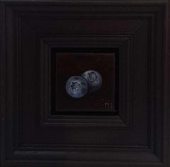 Blueberries Pocket Painting 3c, original painting, contemporary