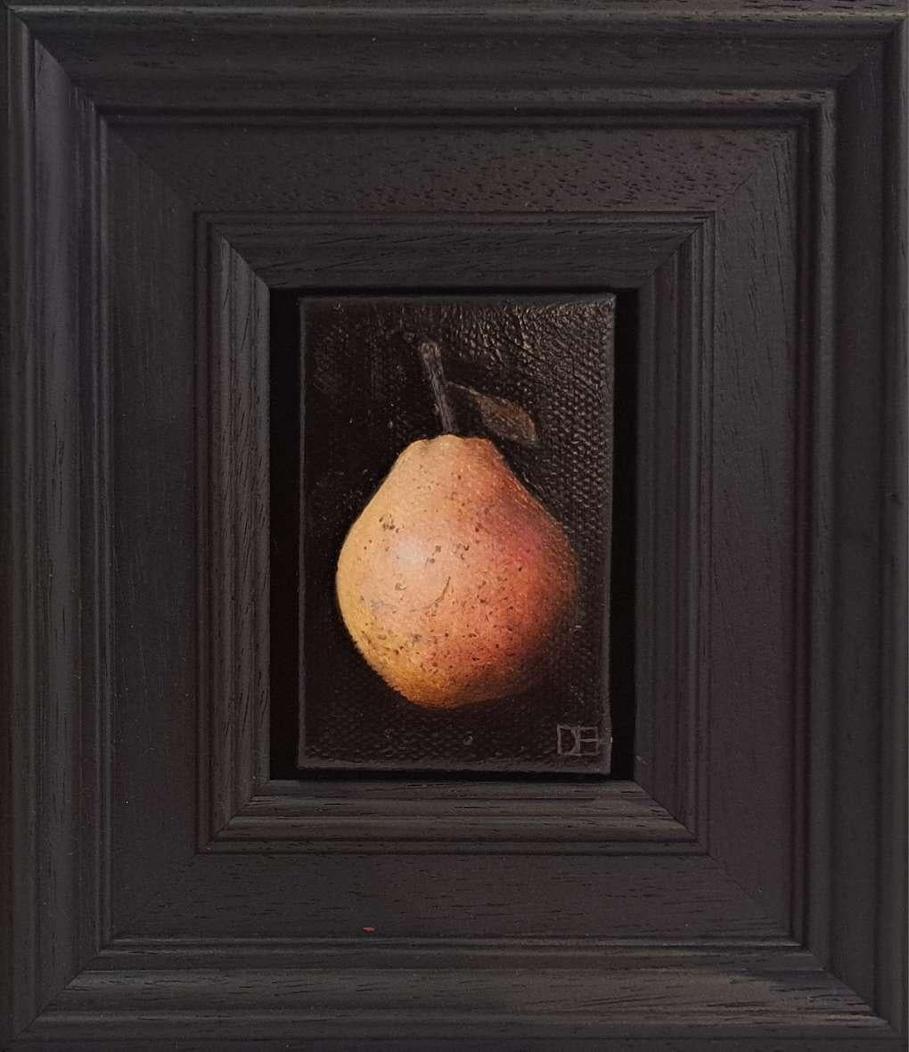 Blush Pear #5 c Pocket Series, original painting, still-life 2