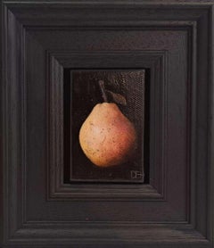 Blush Pear #5 c Pocket Series, original painting, still-life