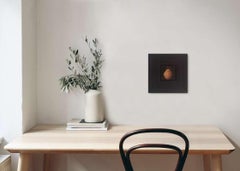 Blush Pear Yellow Pocket Painting, original painting, still-life, contemporary