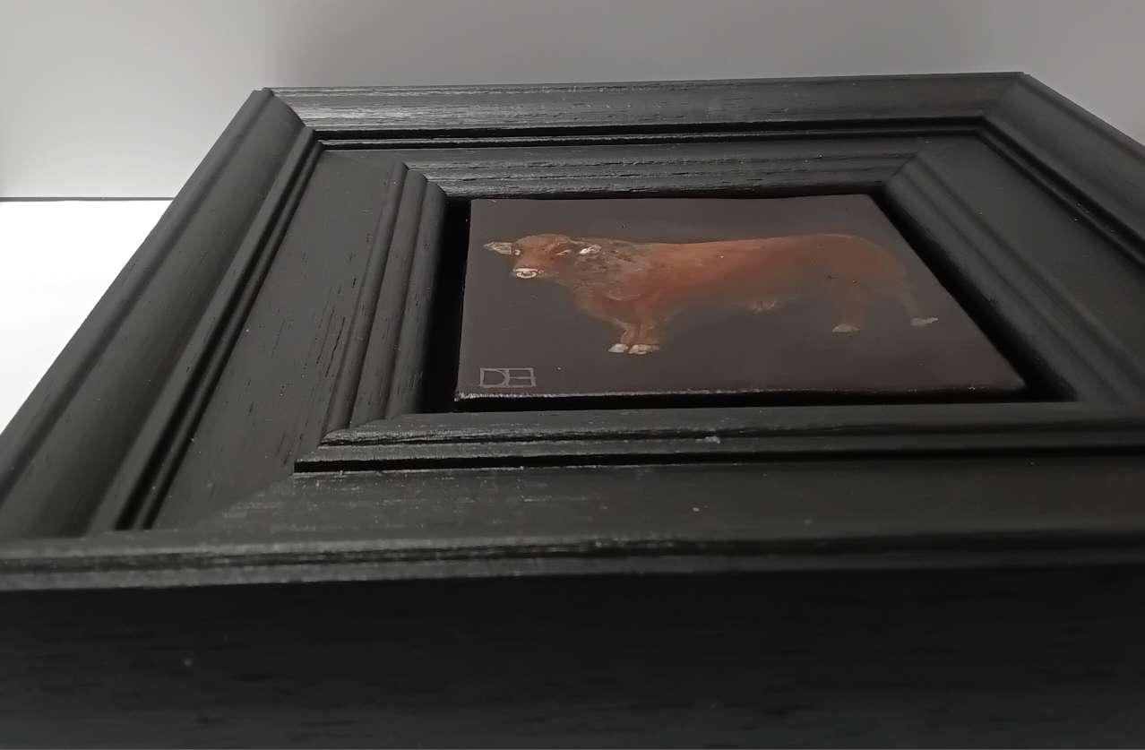 Bull Pocket Painting, original painting, contemporary For Sale 3