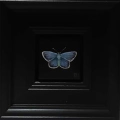 Butterfly Blue Common Pocket Painting, original painting, contemporary