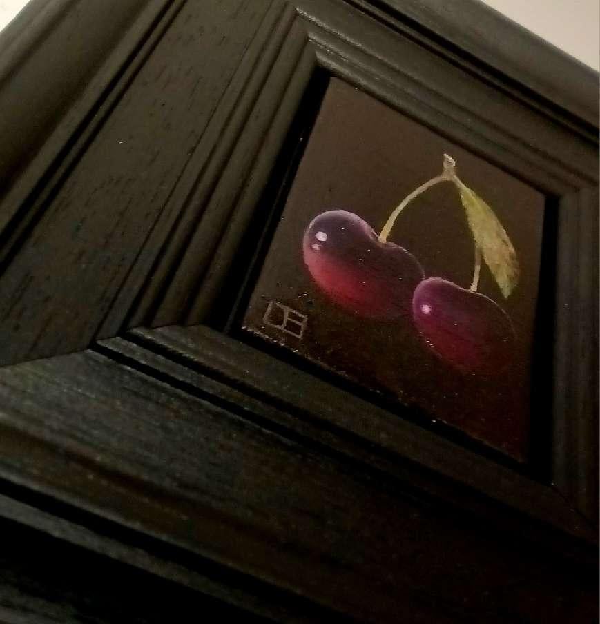 Cerezas Bolsillo Oscuro Pintura 2c, pintura original, contemporánea en venta 3