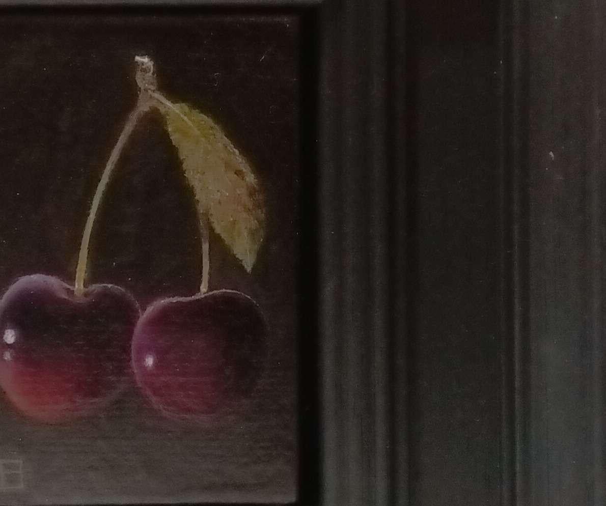 Cerezas Bolsillo Oscuro Pintura 2c, pintura original, contemporánea en venta 4