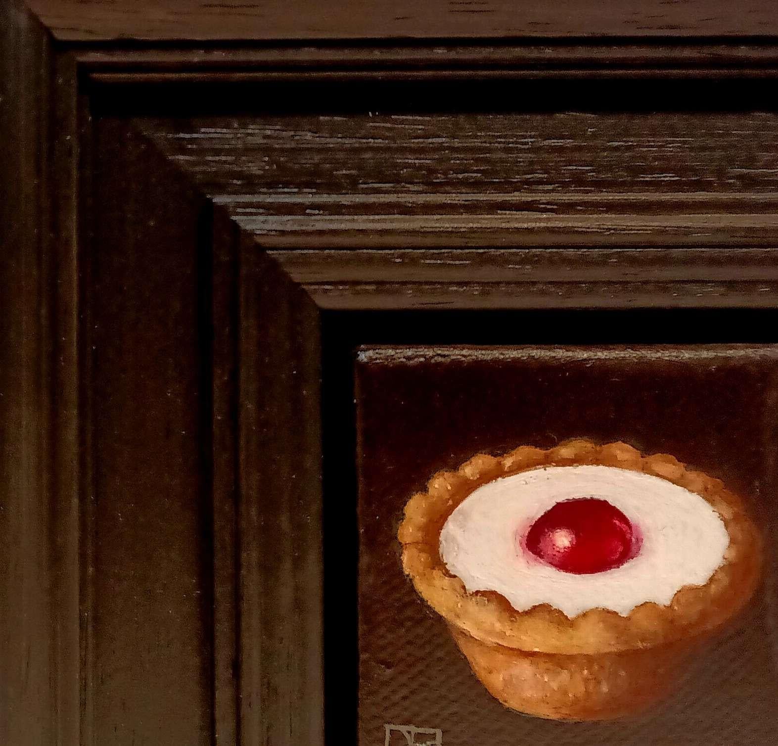 Cherry Bakewell Pintura de bolsillo 2, pintura original, contemporánea - Painting de Dani Humberstone