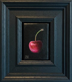 Cherry - original realism still life fruit painting - contemporary art