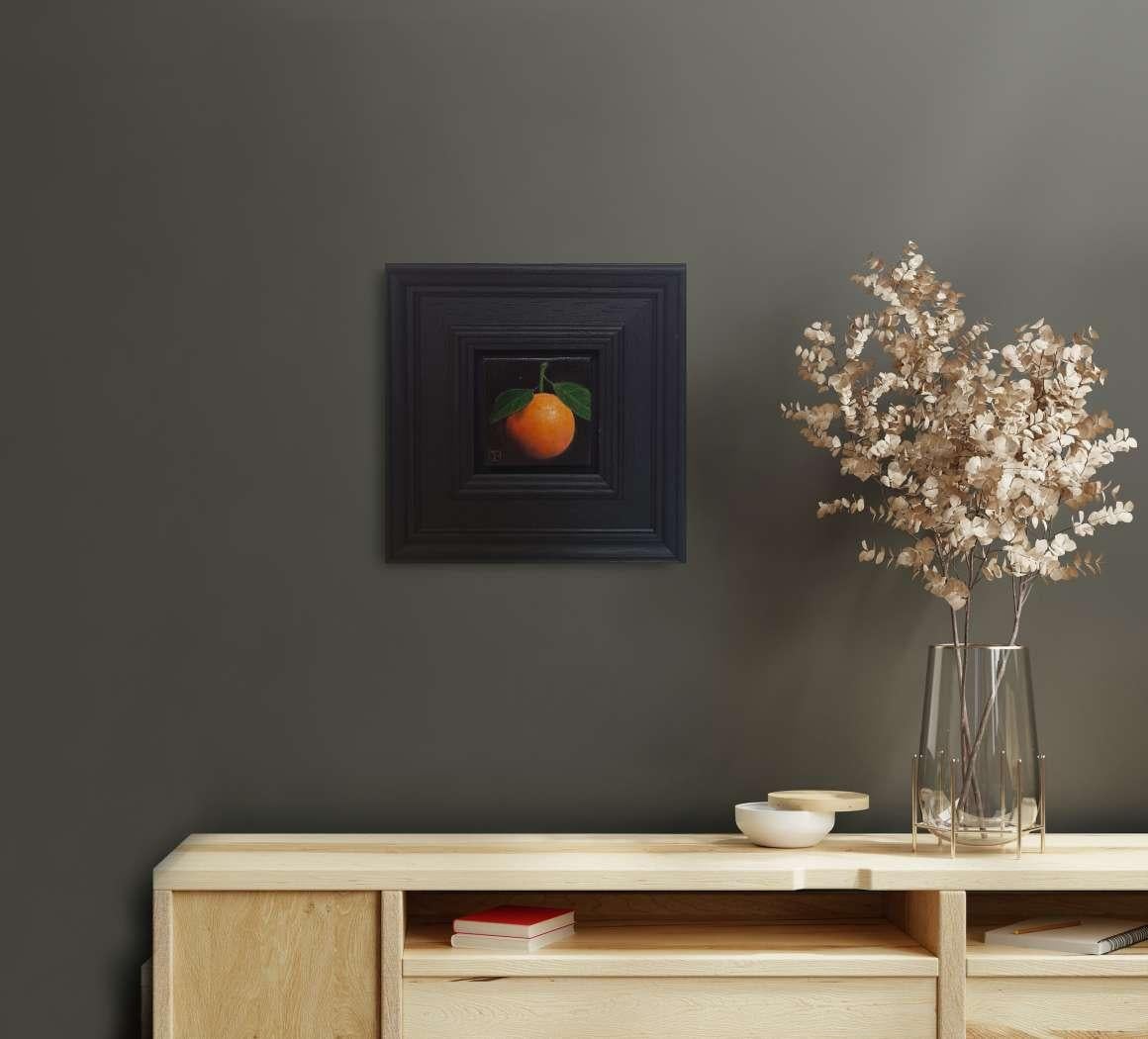 Clementine Small & Green Fig Pocket Painting, Set of 2, original painting For Sale 4