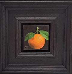 Clementine Small Pocket Painting c, original painting, still-life