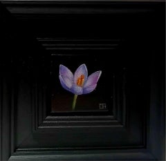 Pittura Crocus Purple Pink Pocket, pittura originale, contemporanea